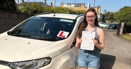 Clean manual driving test car available for hire at the Tallaght test centre